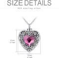 wholesale Sterling Silver Flower Urn Necklace for Ashes Memorial Keepsake Heart Jewelry-0-20
