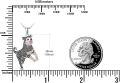 wholesale 925 Sterling Silver Black and White Pave Cubic Zirconia Dog Breed Pendant Necklace for Pet Lovers-0-2