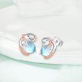 wholesale 925 Sterling Silver Moonstone Axolotl Stud Earrings-0-3