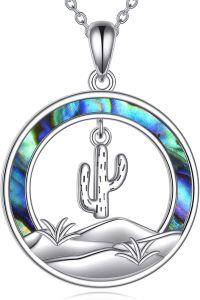 wholesale 925 Sterling Silver Cactus Pendant Necklace with Adjustable Chain - Symbol of Resilience & Protection - Ideal Gift for Birthdays, Christmas-Cactus