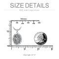 wholesale 925 Sterling Silver Saint Michael Pendant with Archangel Cross and Stars on Oval Medallion Necklace (24+2) -0-3