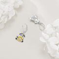 wholesale 925 Sterling Silver Cow Sunflower Leverback Earrings  for Women-0-3
