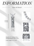 wholesale 925 Sterling Silver &  Egyptian God Osiris Keepsake Ashes Holder Cylinder Locket Necklace with Funnel and Cleaning Brush - 24 Chain (Silver)-0-1