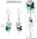 wholesale  Sterling Silver Crystal Butterfly Dragonfly Bee Dangle Drop Earrings -0-12