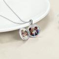 wholesale 925 Sterling Silver Photo Locket with Rose Gold Fox Pendant - Mother's Day Gift for Her-0-3