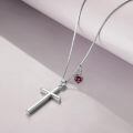 wholesale 925 Sterling Silver Cross Pendant With Blue Opal And Philippians Inscription-0-27