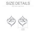 TOUPOP Sterling Silver Infinity Heart Stud Earrings For Women-0-2