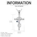 TOUPOP Sterling Silver Birthstone Stethoscope Cross Necklace for Nurse-0-5