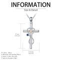TOUPOP Sterling Silver Birthstone Stethoscope Cross Necklace for Nurse-0-5