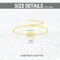 wholesale 14K Gold Lotus Flower Bracelet with Diamond Accent - Birthday & Christmas Gifts for Women-0-5