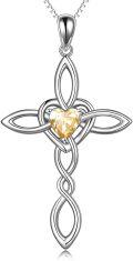 wholesale Sterling Silver Celtic Knot Cross Pendant Necklace Irish Infinity Love Heart Jewelry Gift-0-0