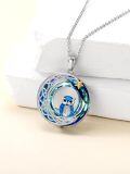 wholesale TOUPOP Sterling Silver Owl Necklace Owl Pendant Necklace With Crystal Owl Jewelry Gifts For Women Grandmother Mom -0-1