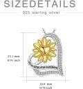 wholesale TOUPOP Sunflower Necklace You Are My Sunshine Necklace Sterling Silver Sunflower Pendant Necklace Jewelry For Women -0-5