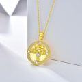 wholesale Gold Plated 925 Sterling Silver Tree of Life Heart Pendant Necklace for Women-0-2