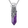 wholesale 925 Sterling Silver Red Agate Crystal Raven Moon Pendant Necklace for Men & Women-0-6