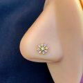 wholesale 14K Solid Gold D Color VVS3 Moissanite Nose Stud - Hypoallergenic, Nickel-Free, 0.03-0.3Ct, 2-3mm, 20G, 5-7mm-0-3