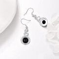 wholesale 925 Sterling Silver Green Turquoise Drop Earrings Platinum Plated Twisted Swirl Jewelry For Women-0-8