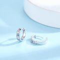 wholesale 925 Sterling Silver Paw Print Earrings for Women Colorful Crystal Huggie Hoops Cute Animal s for Wife Daughter Birthday Graduation-0-3