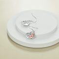 wholesale 925 Sterling Silver Heart-Shaped Unicorn and Girl Charm Dangle Earrings - Gifts for Her-0-2