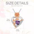 wholesale  Sterling Silver Rose Quartz Heart Pendant Necklace for Women -0-27
