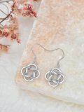wholesale 925 Sterling Silver Celtic Knot Drop Earrings - Irish s for Women-0-2