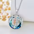 TOUPOP Sterling Silver Crystal Sisters Necklace For Women Birthday Gift-0-2