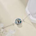 wholesale 925 Sterling Silver Cat Family Locket Bracelet Gift for Women Girls Sisiter-0-4