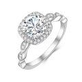 wholesale S925 Sterling Silver Wedding Ring with Diamond Accent Band-0-2