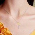 wholesale 925 Sterling Silver Cross Necklace for Women with Stone, Religious Christian Jewelry Gift-0-1