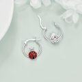 wholesale 925 Sterling Silver Ladybug Huggie Hoop Earrings for Women-0-2