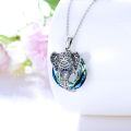 wholesale 925 Sterling Silver & Blue Crystal Elephant Pendant Necklace - Fashionable s for Her-0-2