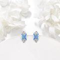wholesale 925 Sterling Silver Celtic Knot Opal Stud Earrings for Women - Good Luck Irish Jewelry-0-8