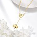 wholesale 925 Sterling Silver Honeycomb & Bee Lariat Y-Necklace with Chain 43cm Length-0-2