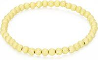 wholesale 14K Gold Bead Ball Stretch Bracelet 3mm 6mm for Women 5 9 -6.5 Inches style 4-4mm