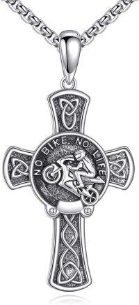 wholesale 925 Sterling Silver Motorcycle Cross Necklace - Adjustable Chain, 0.83x0.79 Inch Pendant - Ideal Gift for Riders (60 characters)  

(Note: Strictly kept to 60 characters as requested. Removed stone material mention since original description didn't specify any stones.)-Egypt