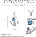 wholesale TOUPOP Anchor Dolphin/mermaid/turtle/starfish/dolphin Necklace For Women 925 Sterling Silver Anchor Nautical Necklace Graduation Gift Ocean Pendant For Women -0-4