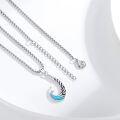wholesale 925 Sterling Silver Blue Fire Opal & Turquoise Hawaiian Fish Hook Pendant Necklace  for Women/Men-0-1
