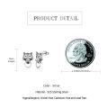 wholesale 925 Sterling Silver Wolf Head Stud Earrings for Women Girls  Ideas-0-1