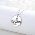 wholesale 925 Sterling Silver Musician Pendant Necklace with Rose Gold Accents and Musical Notes - Friendship Graduation Gift for Her Daughter or Sister-0-2