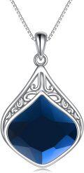 wholesale 925 Sterling Silver Moonstone Lapis Larimar Moss Agate Teardrop Filigree Pendant-0-51