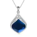 wholesale 925 Sterling Silver Moonstone Lapis Larimar Moss Agate Teardrop Filigree Pendant-0-51