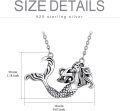 wholesale 925 Sterling Silver Mermaid Pendant Necklace s for Women Girls-0-3