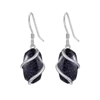 TOUPOP 925 Sterling Silver Gemstone Dainty Drop Earrings-undefined