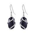 TOUPOP 925 Sterling Silver Gemstone Dainty Drop Earrings-0-0