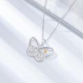 wholesale 925 Sterling Silver Butterfly Mountain Pendant Necklaces - Yellow Stone Faith  for Women-0-2