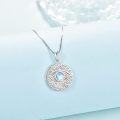 wholesale 925 Sterling Silver Moonstone Evil Eye Pendant Necklace Protection Charm s for Women and Men-0-3