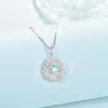 wholesale 925 Sterling Silver Moonstone Evil Eye Pendant Necklace Wholesale Protection Charm s for Women and Men-0-3