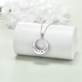wholesale 925 Sterling Silver Round Sunflower Pendant with Chain - Women's Keepsake Memorial Jewelry for Ashes and Hair-0-1