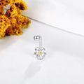 wholesale 925 Sterling Silver & Gold Plated Daisy Belly Button Ring – 9.5mm Fashionable Pretty Charm for Daily, Beach, Party – Hypoallergenic Gift-0-4