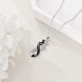 wholesale 925 Sterling Silver Infinity Heart Couple Pendant Necklaces for Women Valentines Gift Ideas-0-11